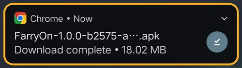 Download complete notification