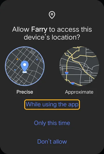 Location permission